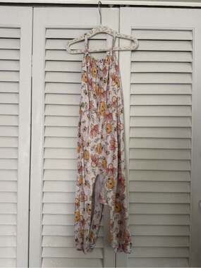 Little snuggles 2T bamboo Floral honey bee Spaghetti-Strap Jumpsuit